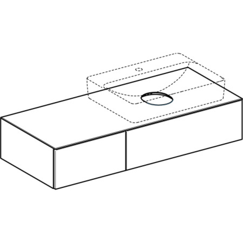 Тумба под накладной умывальник Geberit VariForm 1200х510 501.175.00.1