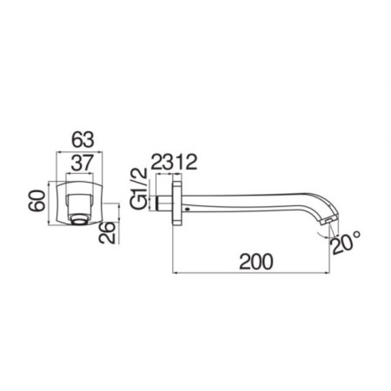Излив Nobili Sofi AV00158/41CR