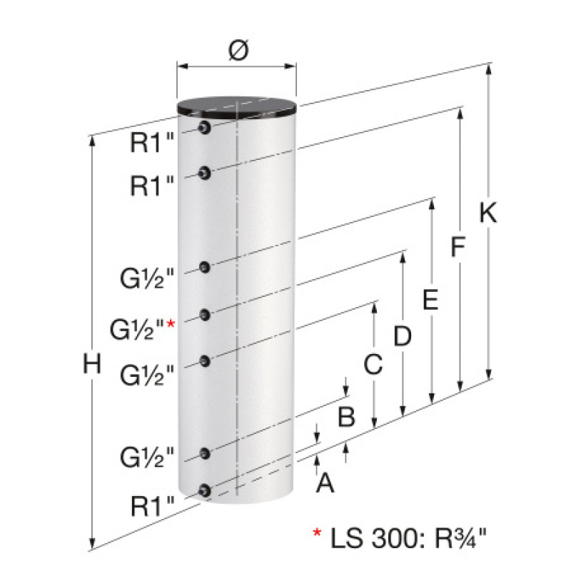 Буферная емкость Flamco LS 300 18720