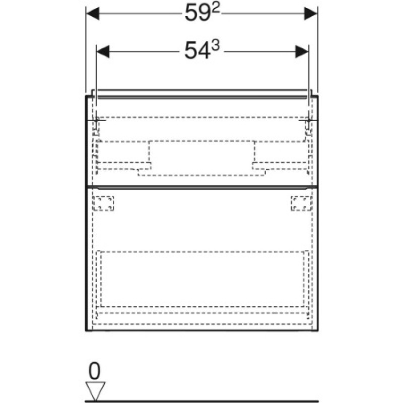 Тумба під умивальник Geberit iCon 600х480 502.303.01.3