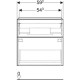 Тумба під умивальник Geberit iCon 600х480 502.303.01.3