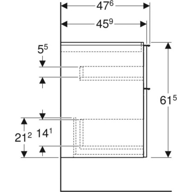 Тумба під умивальник Geberit iCon 600х480 502.303.01.3