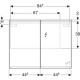 Шкафчик-зеркало с подсветкой Geberit Option 900x700x150 мм 500.583.00.1