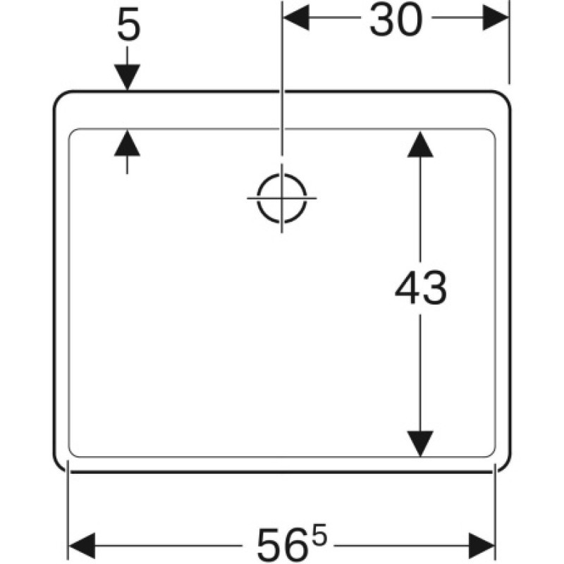 Раковина Geberit Publica 600x500 мм 361360000