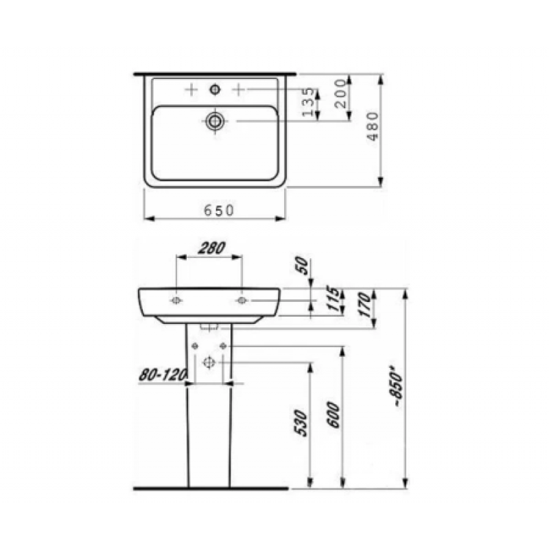 Раковина Laufen Pro 650x480 мм H8189530001041
