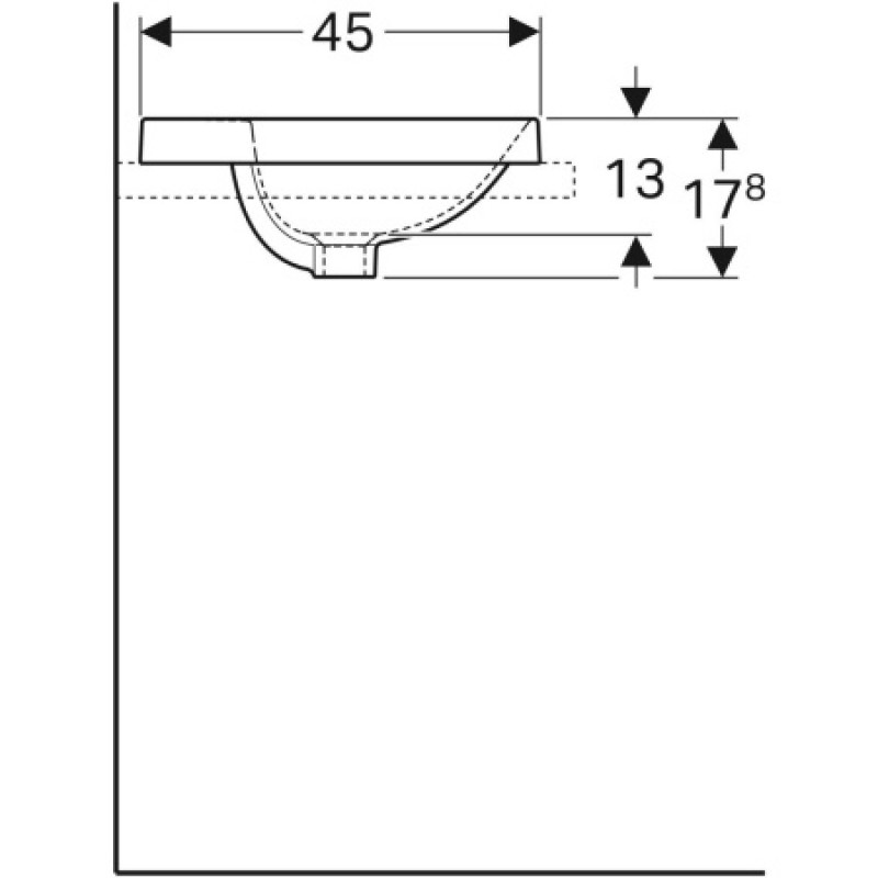 Раковина Geberit VariForm 600x450 мм 500.733.01.2