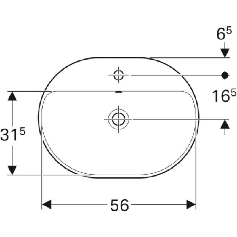 Раковина Geberit VariForm 600x450 мм 500.733.01.2