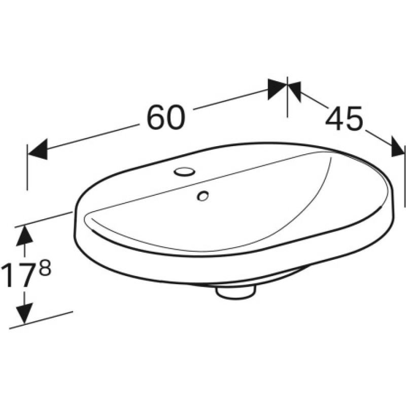 Раковина Geberit VariForm 600x450 мм 500.733.01.2