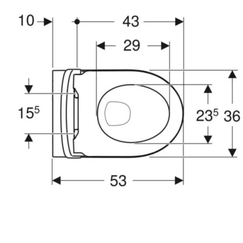 Подвесной унитаз Geberit iCon Rimfree 501.664.00.1