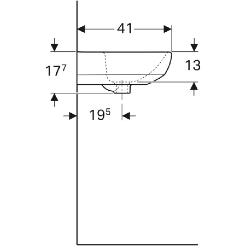 Раковина Geberit Selnova 500x410 мм 500.295.01.7