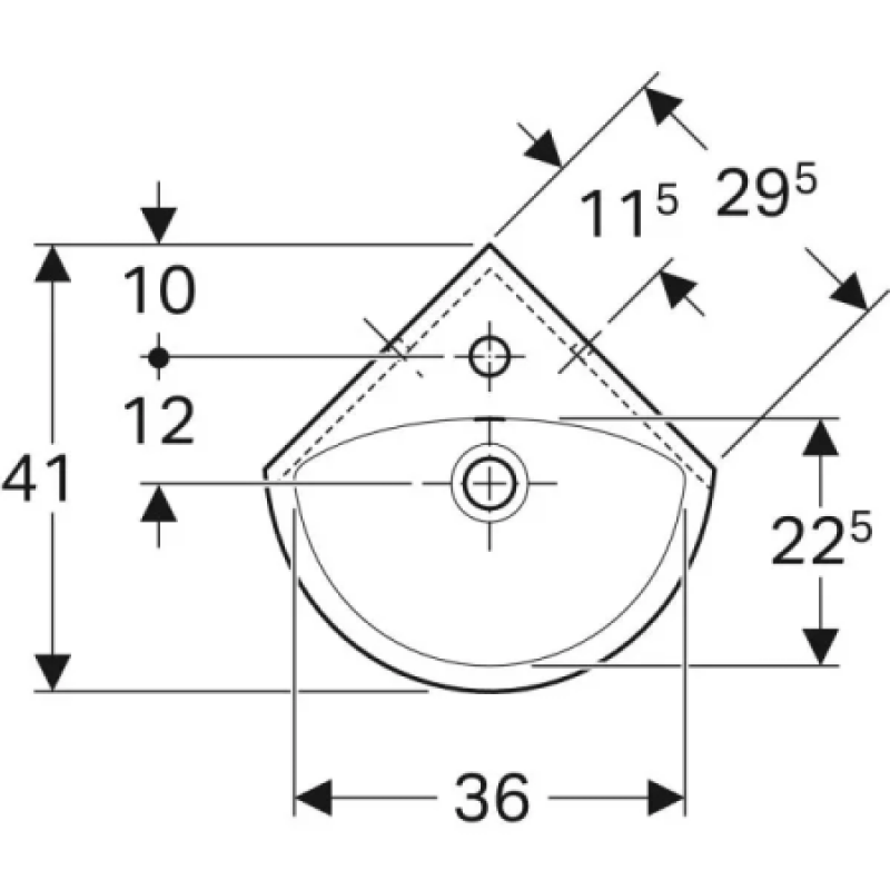 Раковина Geberit Selnova 41.5х16.5х41 мм 500.326.01.5