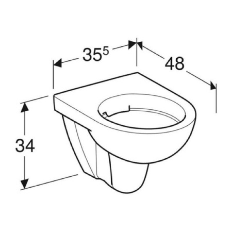Унітаз підвісний Geberit Selnova Compact 500.349.01.7