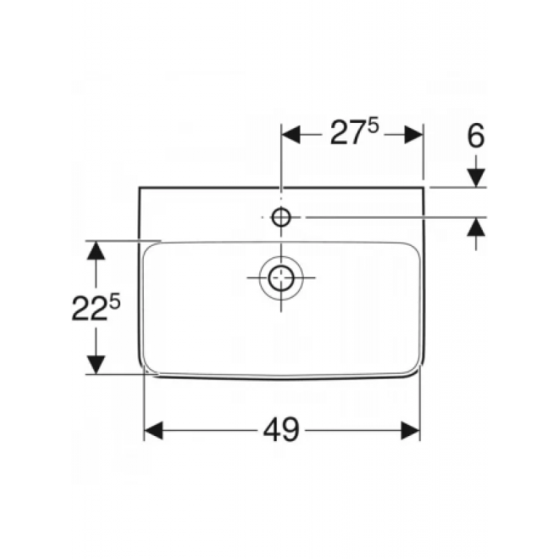 Раковина Geberit Selnova Compact 550х370 мм 501.509.00.7
