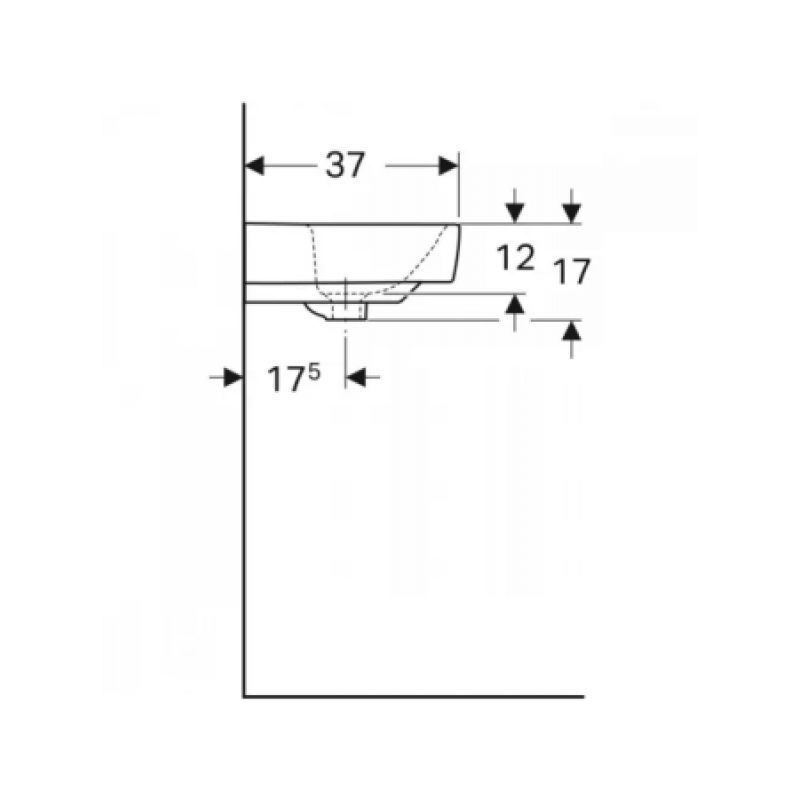 Раковина Geberit Selnova Compact 550х370 мм 501.509.00.7