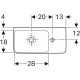 Раковина Geberit Selnova Compact 500х150х250 мм 501.513.00.7