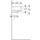 Раковина Geberit Selnova Compact 500х150х250 мм 501.513.00.7