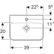 Раковина Geberit Selnova Compact 450х170х340 мм 501.561.00.7
