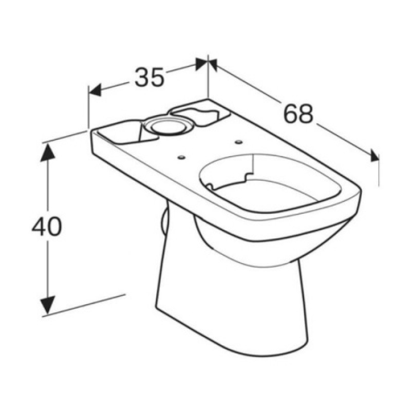 Унитаз напольный Geberit Selnova Square 501.563.01.7