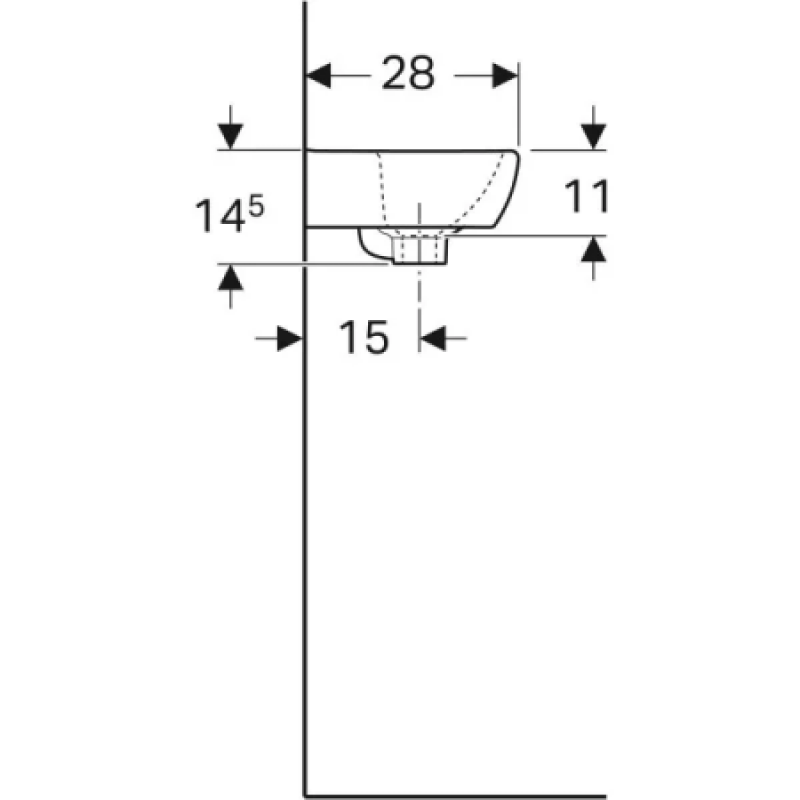 Раковина Geberit Selnova Square 360х145х280 мм 500.316.01.7