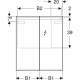 Шкафчик-зеркало с подсветкой Geberit Option 750x700x150 мм 500.205.00.1