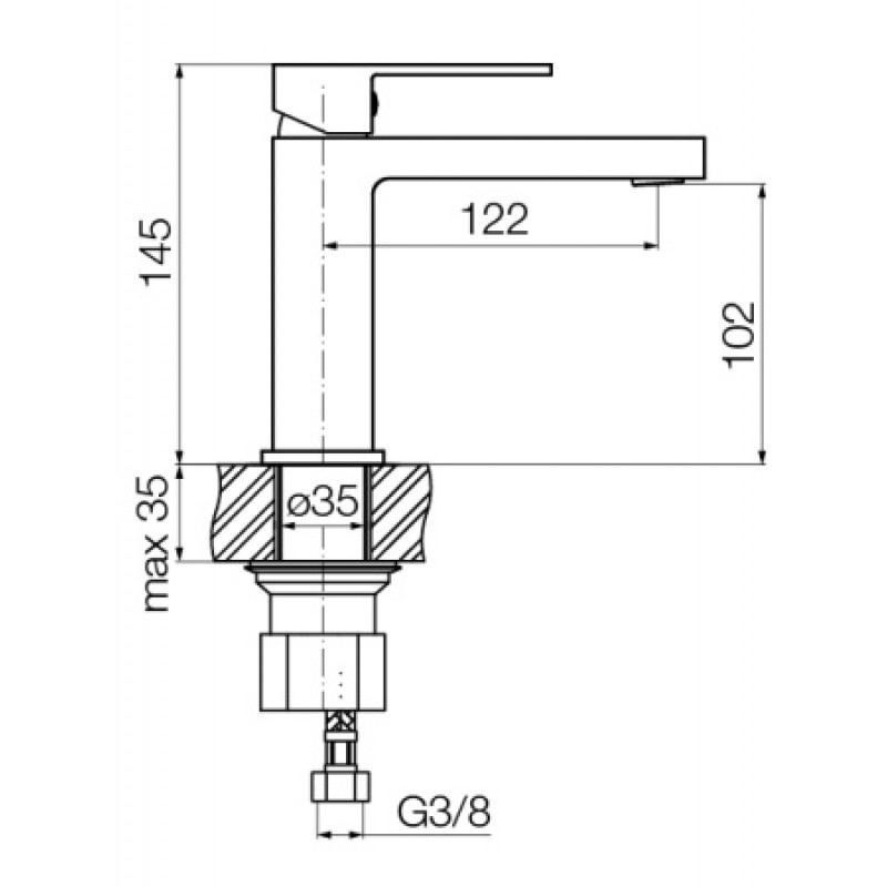 Змішувач для умивальника Valvex Ars 2420450