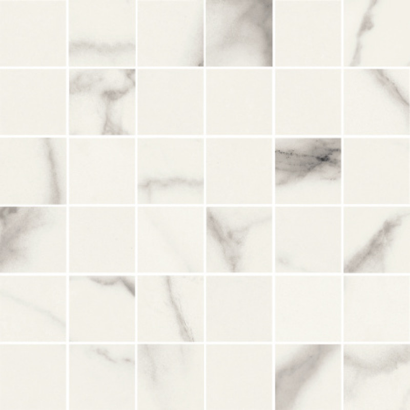 Плитка керамогранитная Panaria Eternity Statuario white\Breach grey, декор мозаика gems A 300X300Х9.5мм гладкая/глянцевая PGZEN50