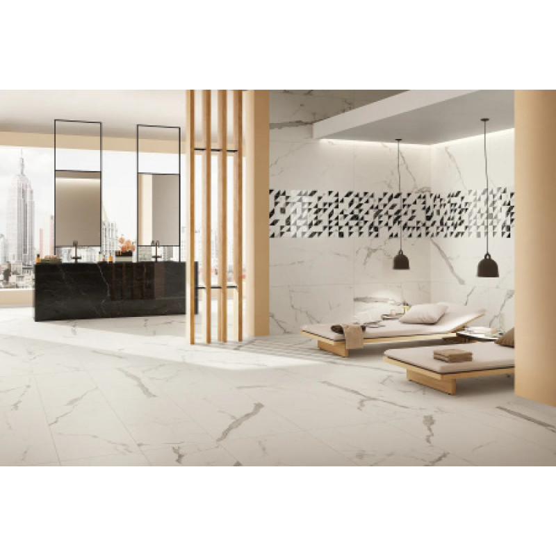 Плитка керамогранитная Panaria Eternity Arabesque pearl\Marquina, декор мозаика gems B 300X300Х9.5мм гладкая/глянцевая PGZEN51
