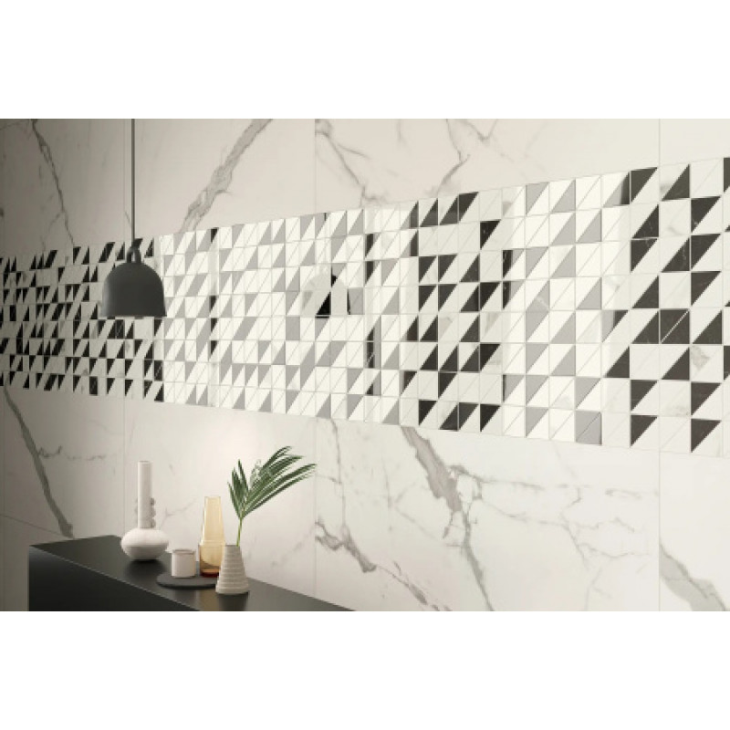 Плитка керамогранитная Panaria Eternity Arabesque pearl\Marquina, декор мозаика gems B 300X300Х9.5мм гладкая/глянцевая PGZEN51