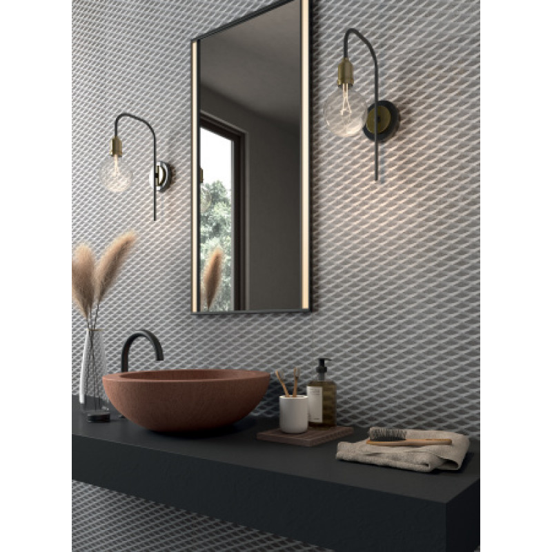 Плитка керамогранітна Panaria Blade Zero3 Plus Chrome, декор Katana 500X1000Х3.5мм гладка/матова PZ9BLK0