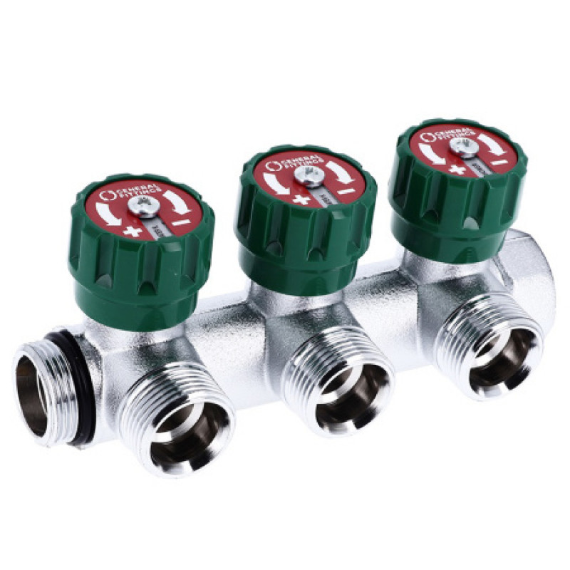 Коллектор General Fittings  Flexus 1"х3/4" Евроконус 3 выхода 6300R8C1005V3A
