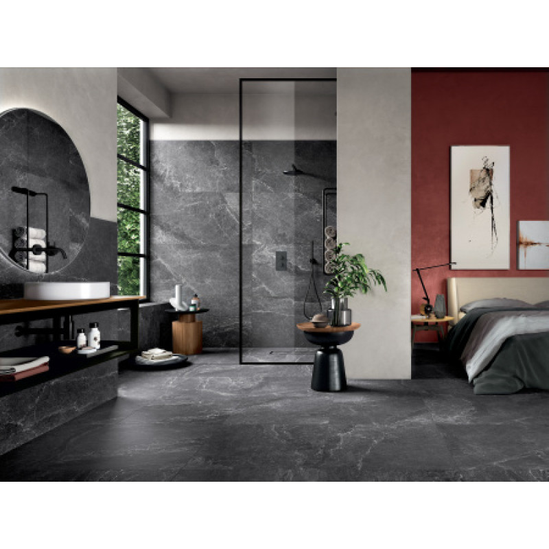 Плитка керамогранитная Blustyle Advantage Graphite 600x1200х20мм структурная/матовая BGXAD51