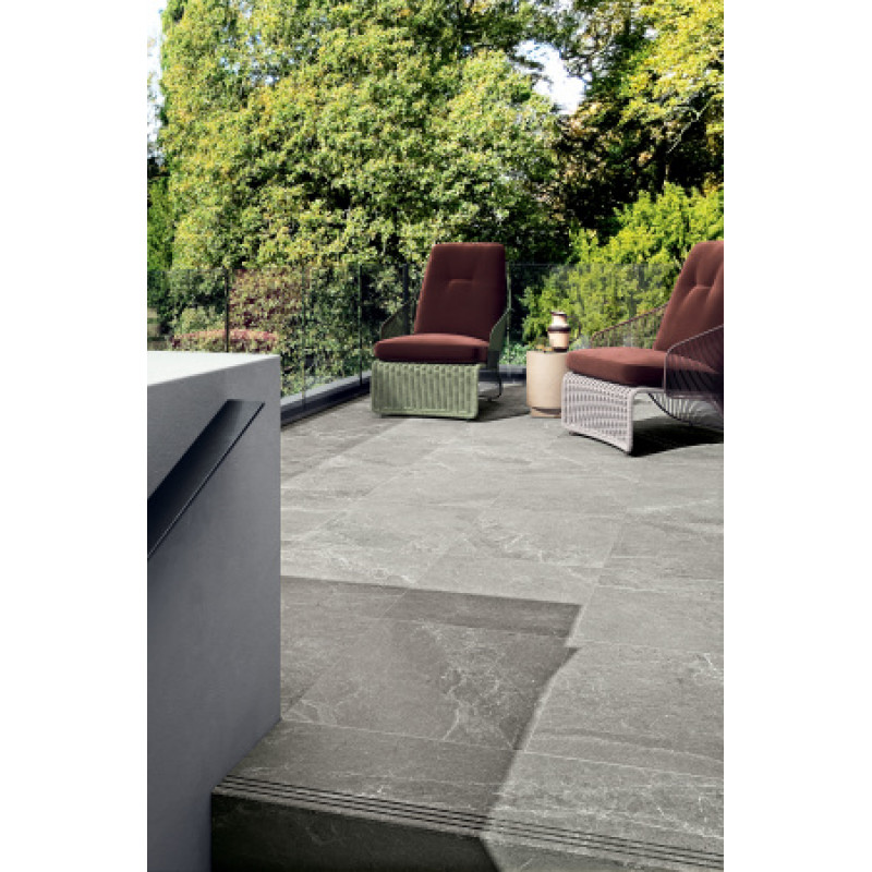 Плитка керамогранитная Blustyle Advantage Silver 600x1200х20мм структурная/матовая BGXAD53