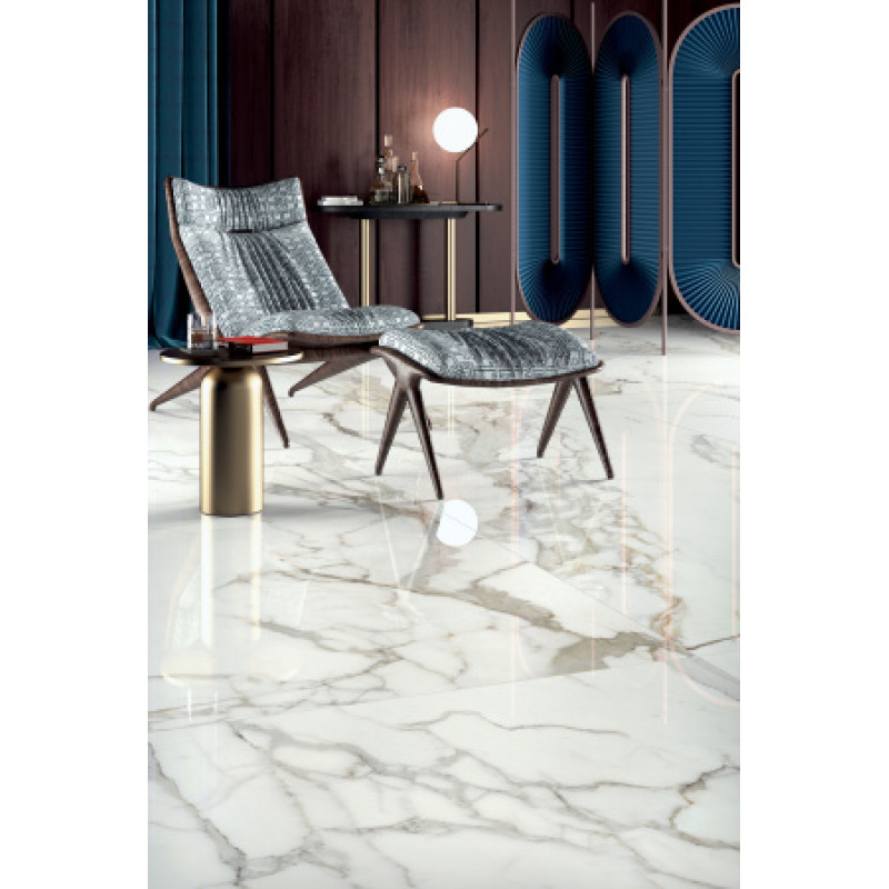 Плитка керамогранитная Cottodeste Allure Calacatta 1200x1200х6,5мм Kerlite гладкая/глянцевая EK8AR15