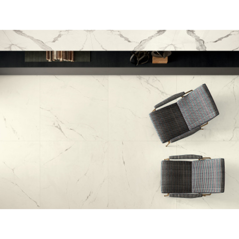 Плитка керамогранитная Cottodeste Vanity Bianco Luce 600x1200х6,5мм Kerlite гладкая/матовая touch EKXVA00