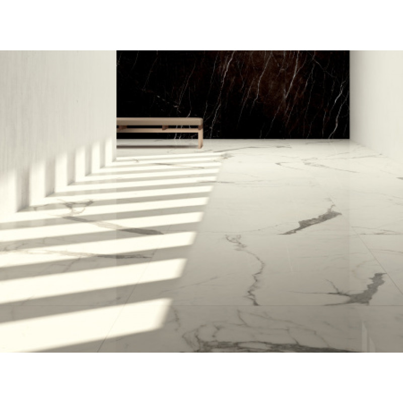 Плитка керамогранитная Cottodeste Vanity Bianco Statuario 1200x1200х6,5мм Kerlite гладкая/матовая touch EK8VA10