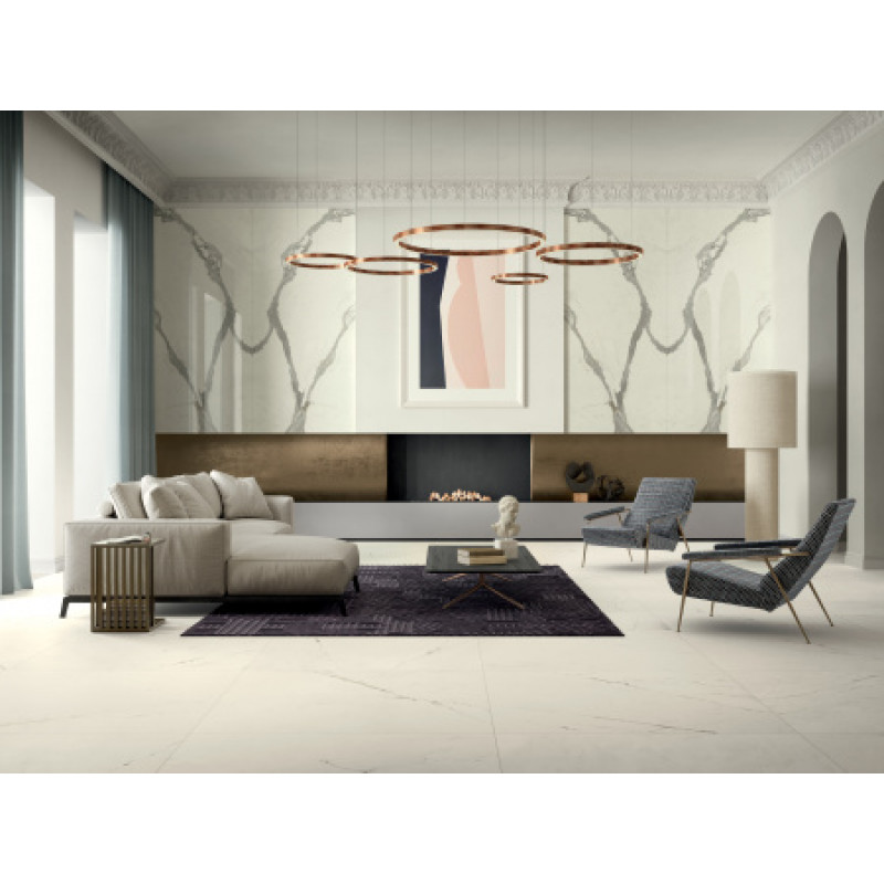 Плитка керамогранитная Cottodeste Vanity Bianco Luce 1200x1200х6,5мм Kerlite гладкая/глянцевая EK8VA05