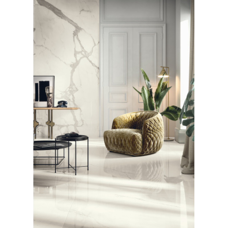 Плитка керамогранитная Cottodeste Vanity Bianco Luce 1200x2600х6,5мм Kerlite гладкая/матовая touch EK7VA00