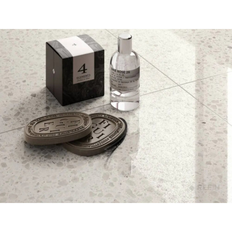 Плитка керамогранітна Refin Flake White medium 600x600х9мм гладка/матова soft MK63