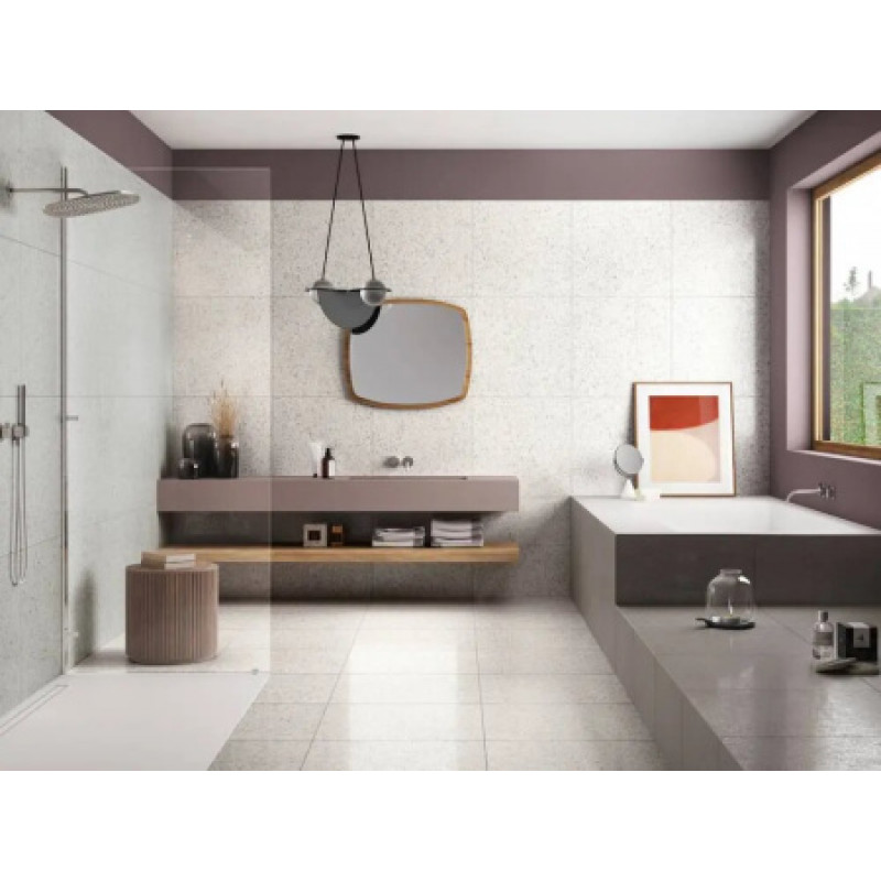 Плитка керамогранітна Refin Flake White medium 600x600х9мм гладка/матова soft MK63