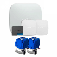 Комплект SMARTSYSTEMS Hub2 Mastino Light 3/4"Ajax Hub2 + LeaksProtect (2шт) + WallSwitch + 1 Кран шаровой с электроприводом Mastino 220В 3/4" 007703