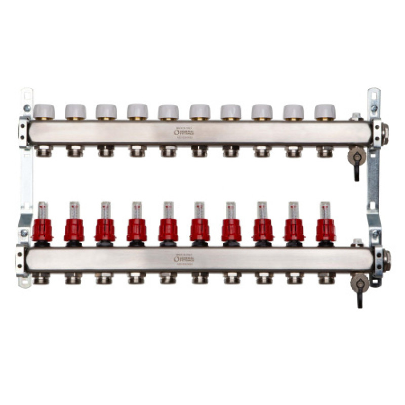 Комплект колекторів General Fittings Thor 1"х3/4" Євроконус 10 виходів 6A0055I100510A