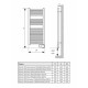 Полотенцесушитель Atlantic 2012 798х400х100 мм 300 Вт Антрацит 2236PS