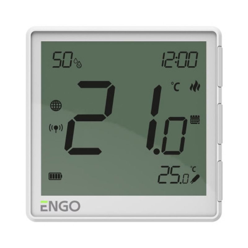 Интернет-термостат накладной Engo ZigBee 3.0.EONEBATW 932342633