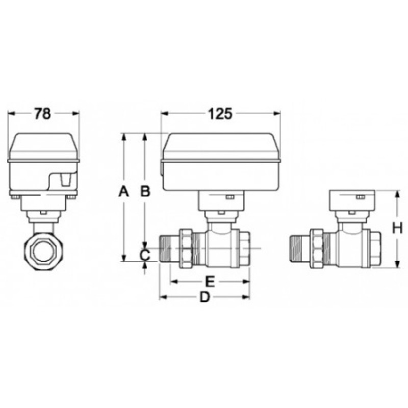Кран кульовий з електроприводом Resideo Honeywell SPDT 220В Ду20 HAV20