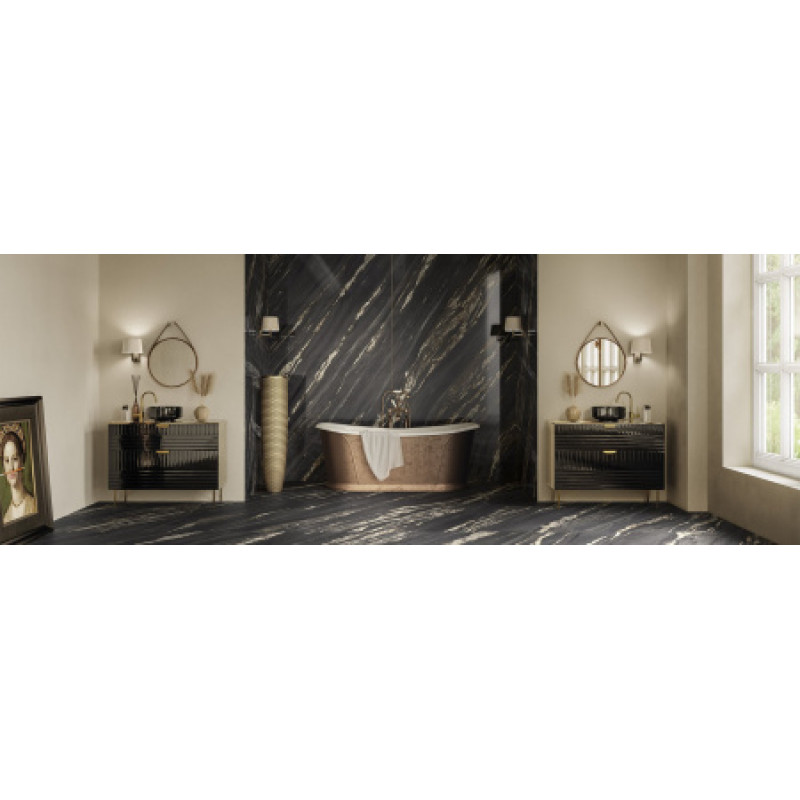 Плитка керамогранітна FMG Marmi maxfine Kuroca 1500x3000х6мм гладка/матова silky SY315554MF6