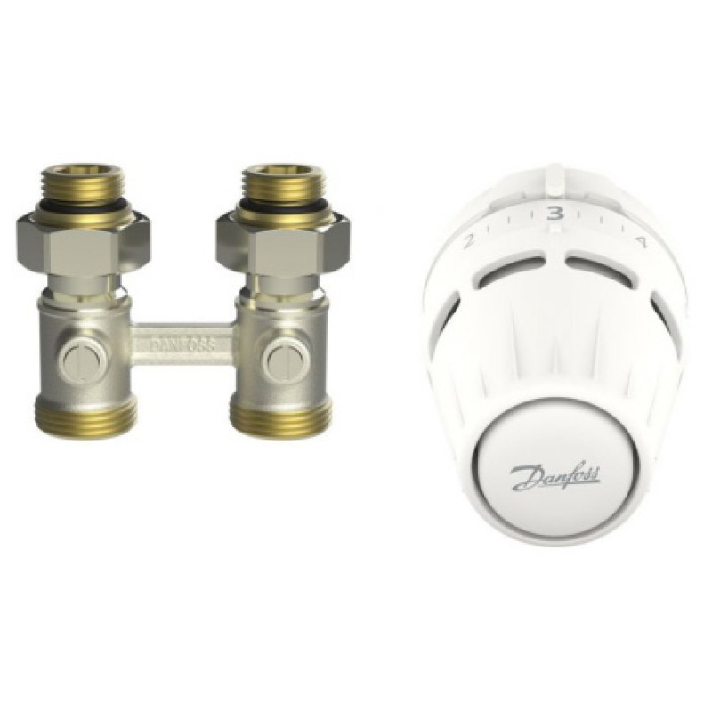 Комплект термостатический Danfoss Regus M30x1.5 + RLV-KB 1/2" прямой 015G5308