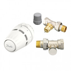 Комплект для радиатора Danfoss с боковым подключением прямой RA+RA-FN+RLV-S 1/2" 015G5302
