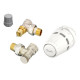 Комплект для радиатора Danfoss с боковым подключением угловой RA+RA-FN+RLV-S 1/2" 015G5301
