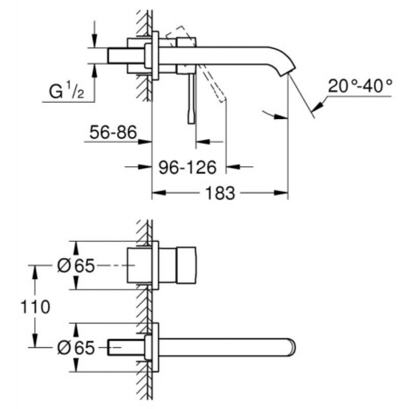 Змішувач для раковини Grohe Essence New M-size 29192001