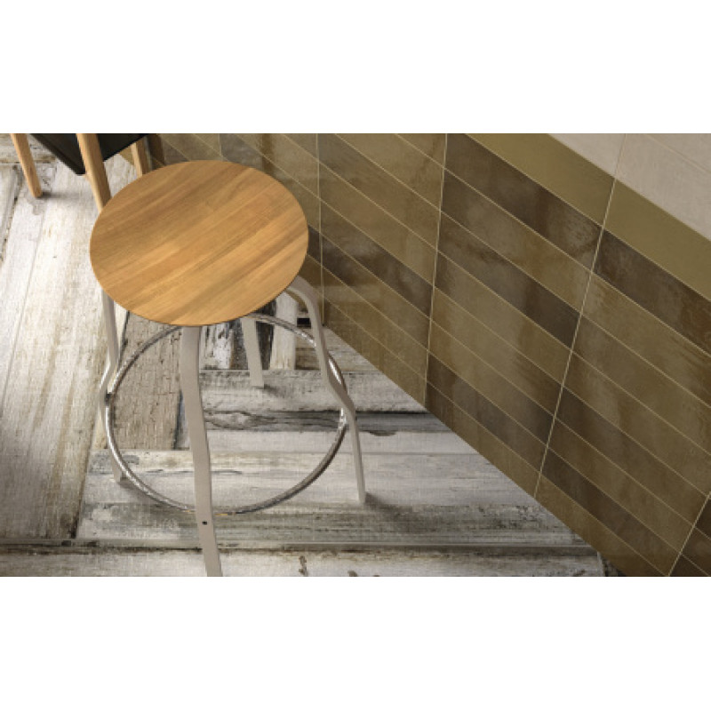 Плитка Iris Ceramica Aura Moss 100x300х7,5мм структурная/глянцевая, для стены 754947